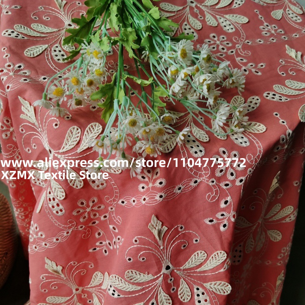 Red Base 3D Floral Embroidery  - đánh giá và giá Vintage Sewing Textile