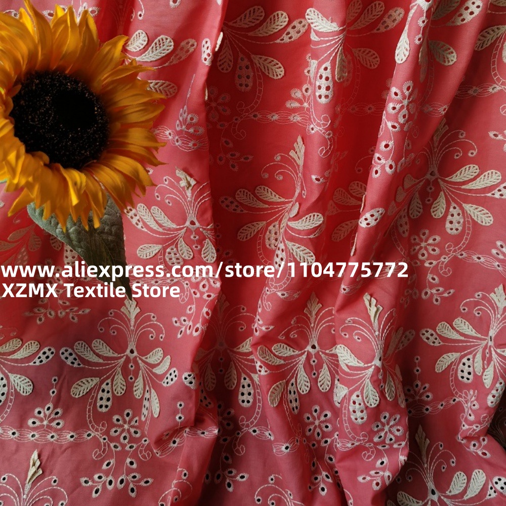 Red Base 3D Floral Embroidery  - đánh giá và giá Vintage Sewing Textile